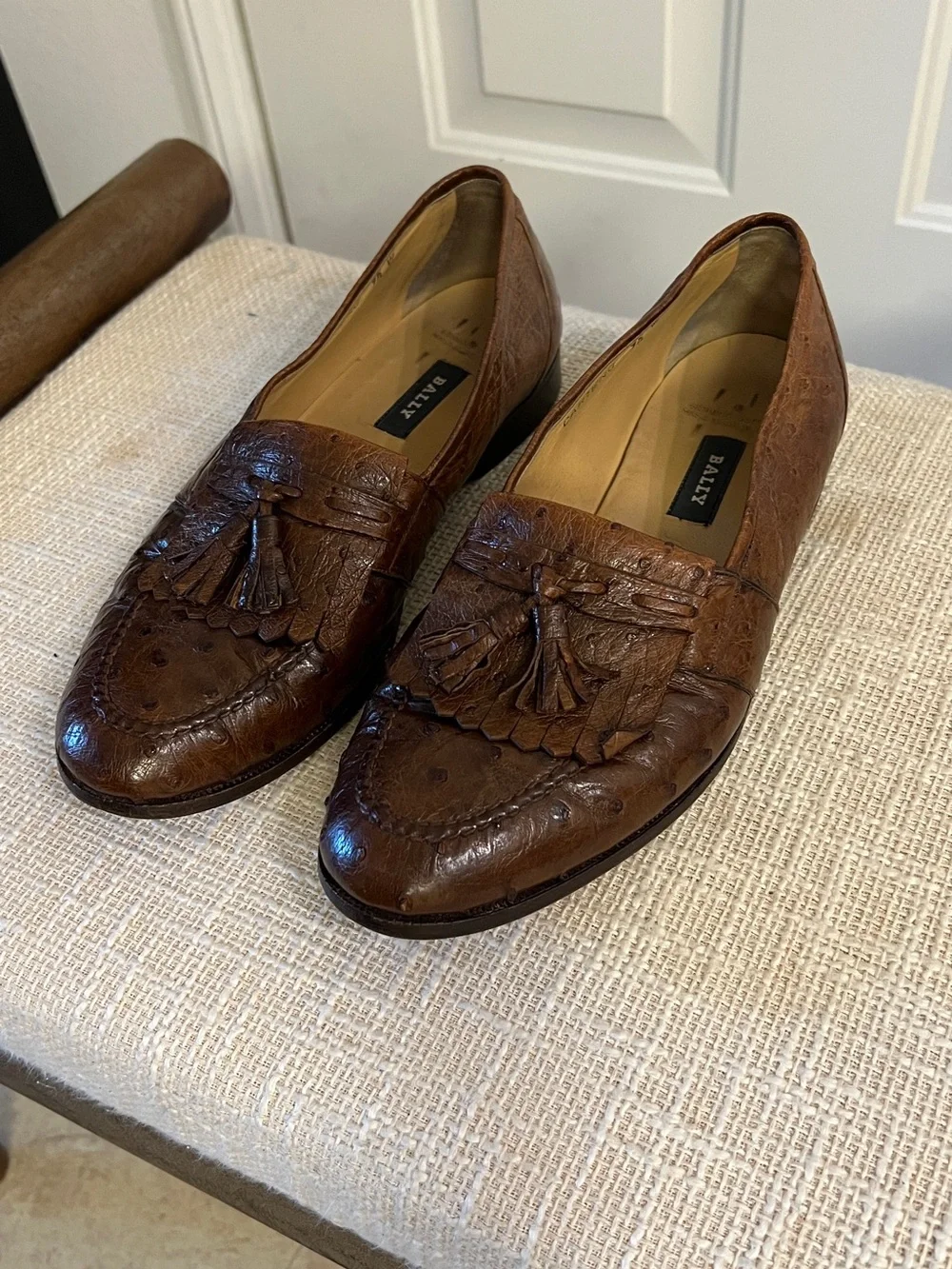 Bally Men’s Brown Leather Tassel Kiltie Loafers